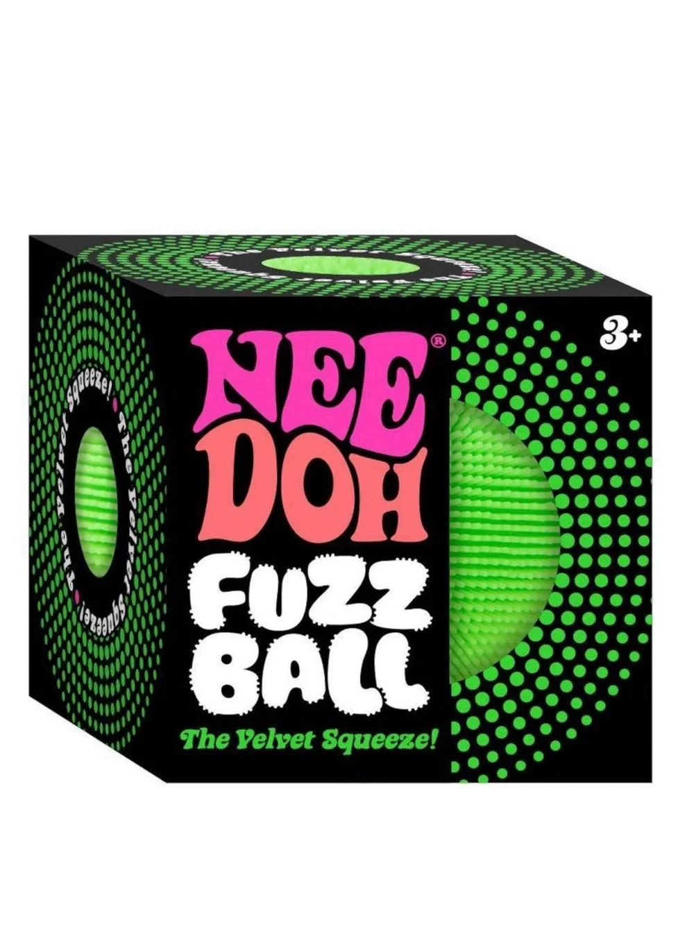NeeDoh Fuzz Ball - The Velvet Squeeze! Fidget toy - Orange